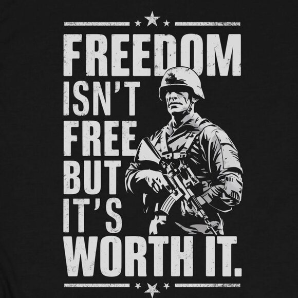 Freedom Isn't Free T-Shirt, Veterans Shirt - Picture 2 of 4